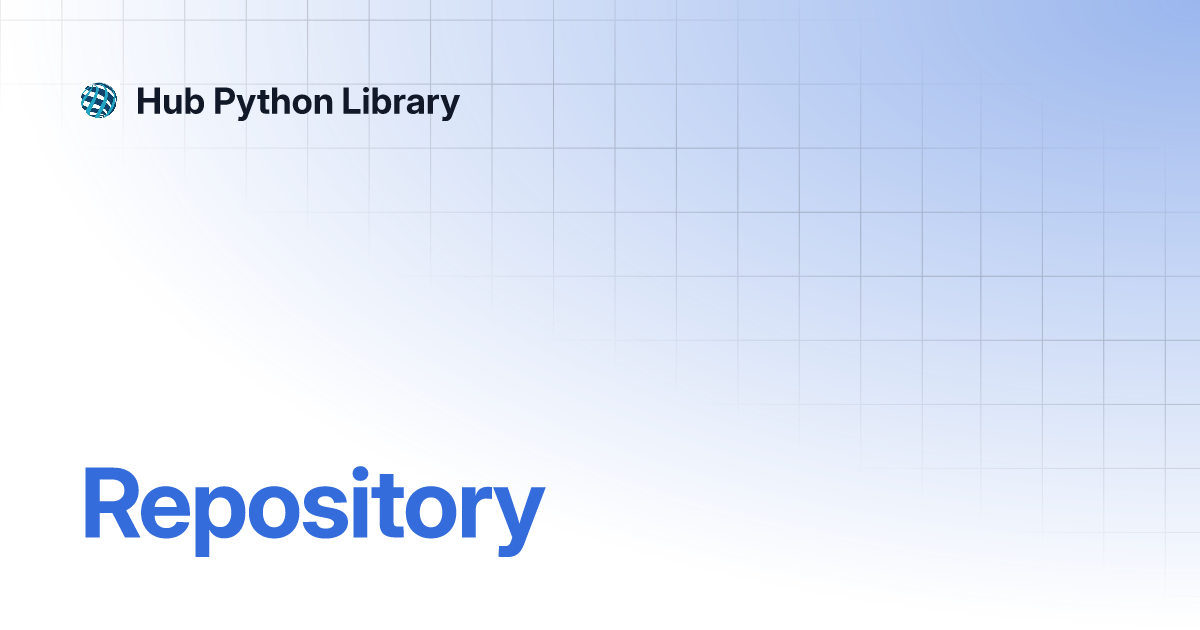 Repository Hub Python Library 0856